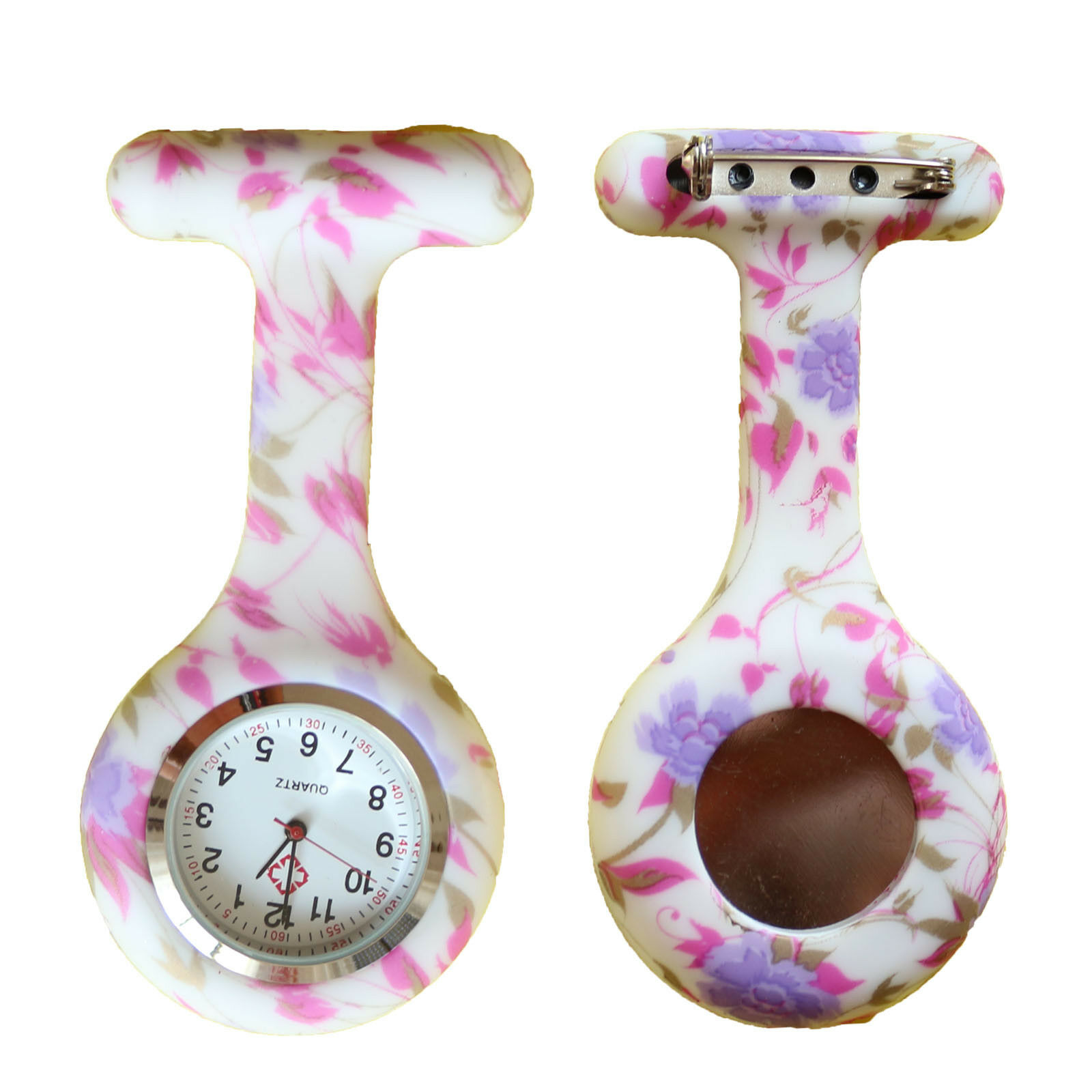 Nurse Watch Schwesternuhr Silikon  Krankenschwesternuhr Pulsuhr Kitteluhr Pflege Muster #13