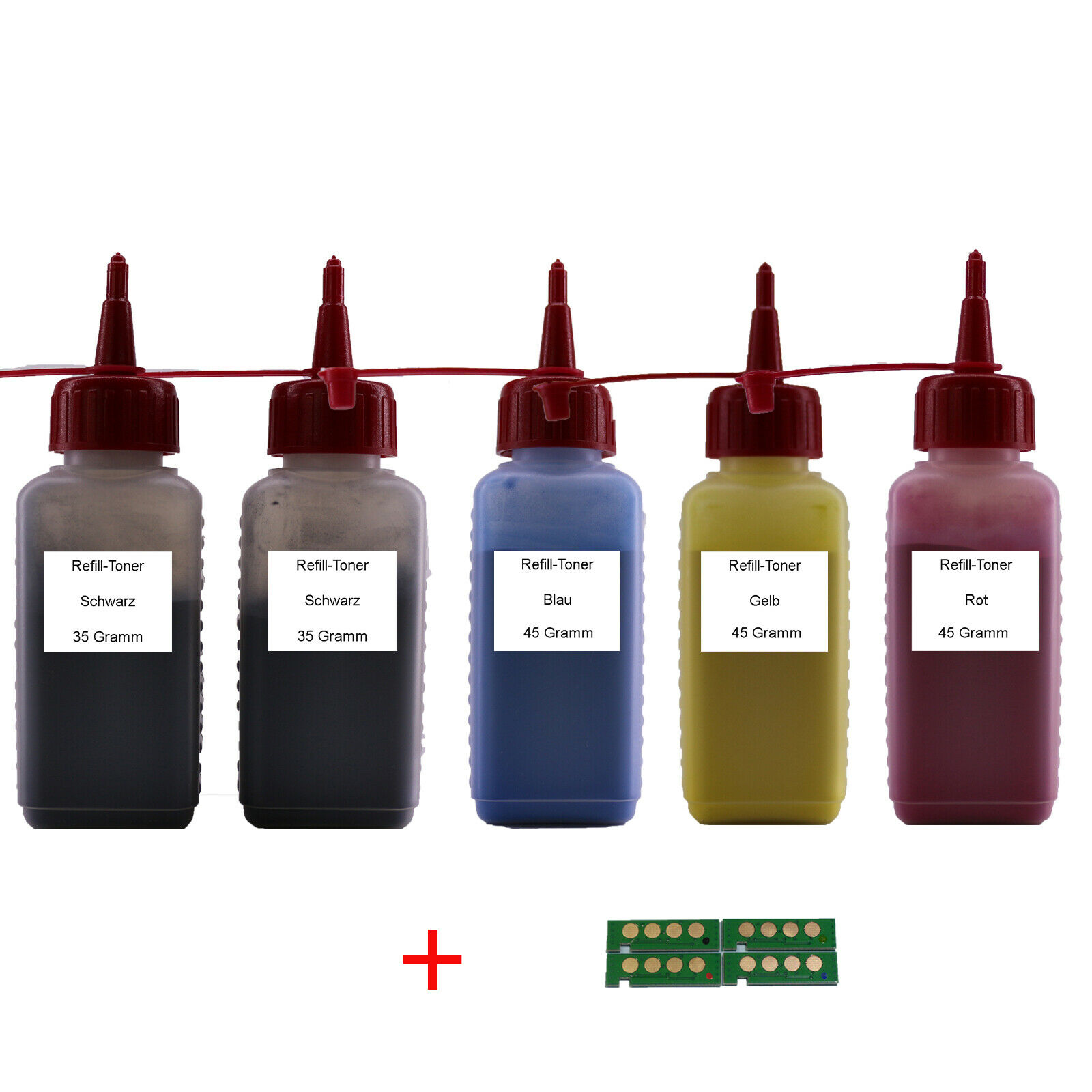 4x Refill Toner + Reset Chips für Samsung CLT-406S XPress C410 C460