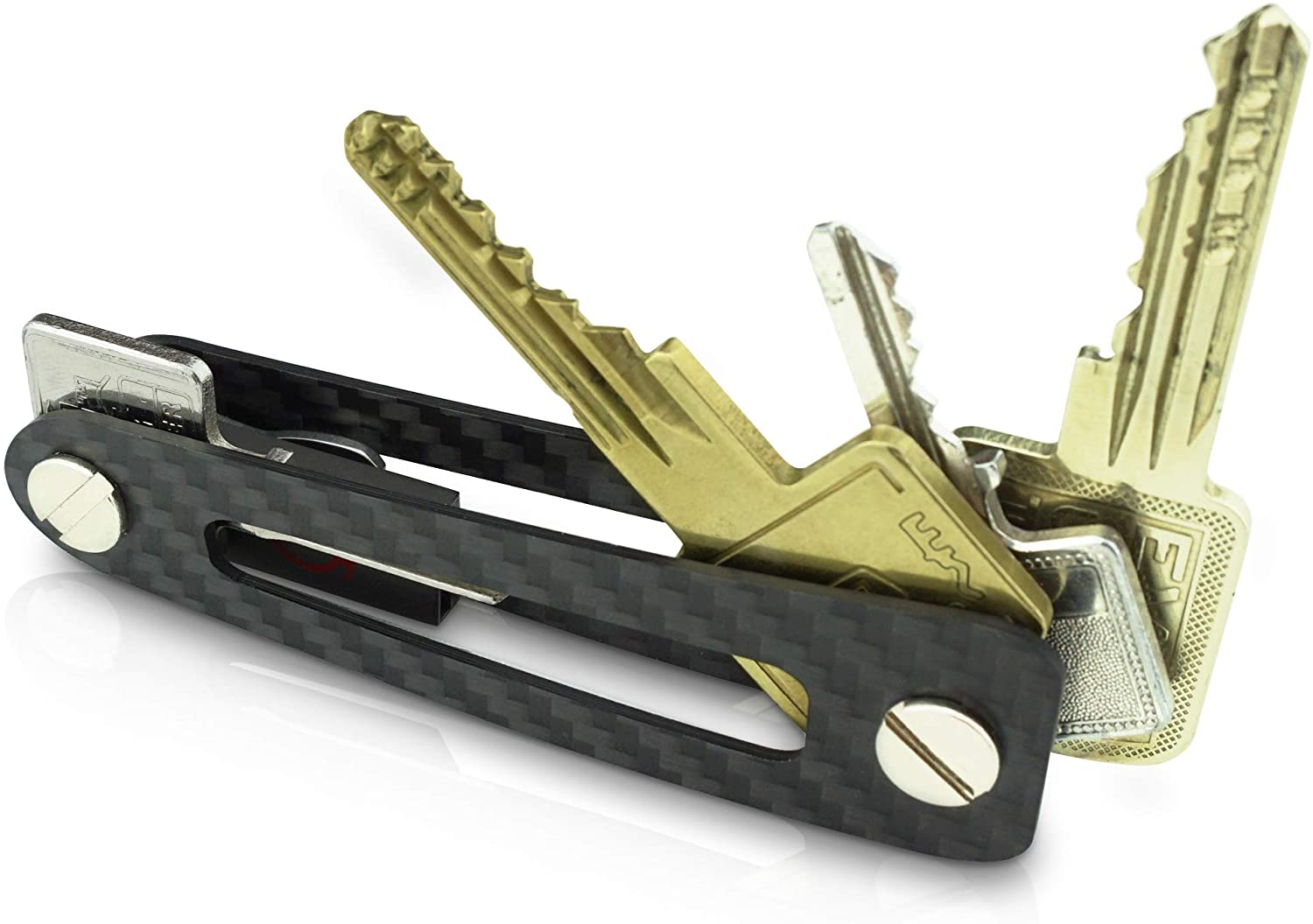 OMEGA-TOOL - Key Organizer aus Carbon - mit GRATIS Flaschenöffner - in edler Geschenkbox - perfekt geeignet für den organisierten Mann