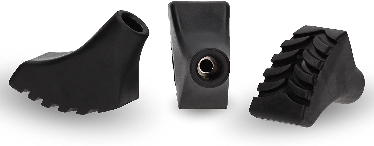10 Nordic Walking Pads für Asphalt, Stein oder Gelände von Nordicberry – 5 Paar Gummipuffer passend für alle gängigen Nordic Walking-Stöcke