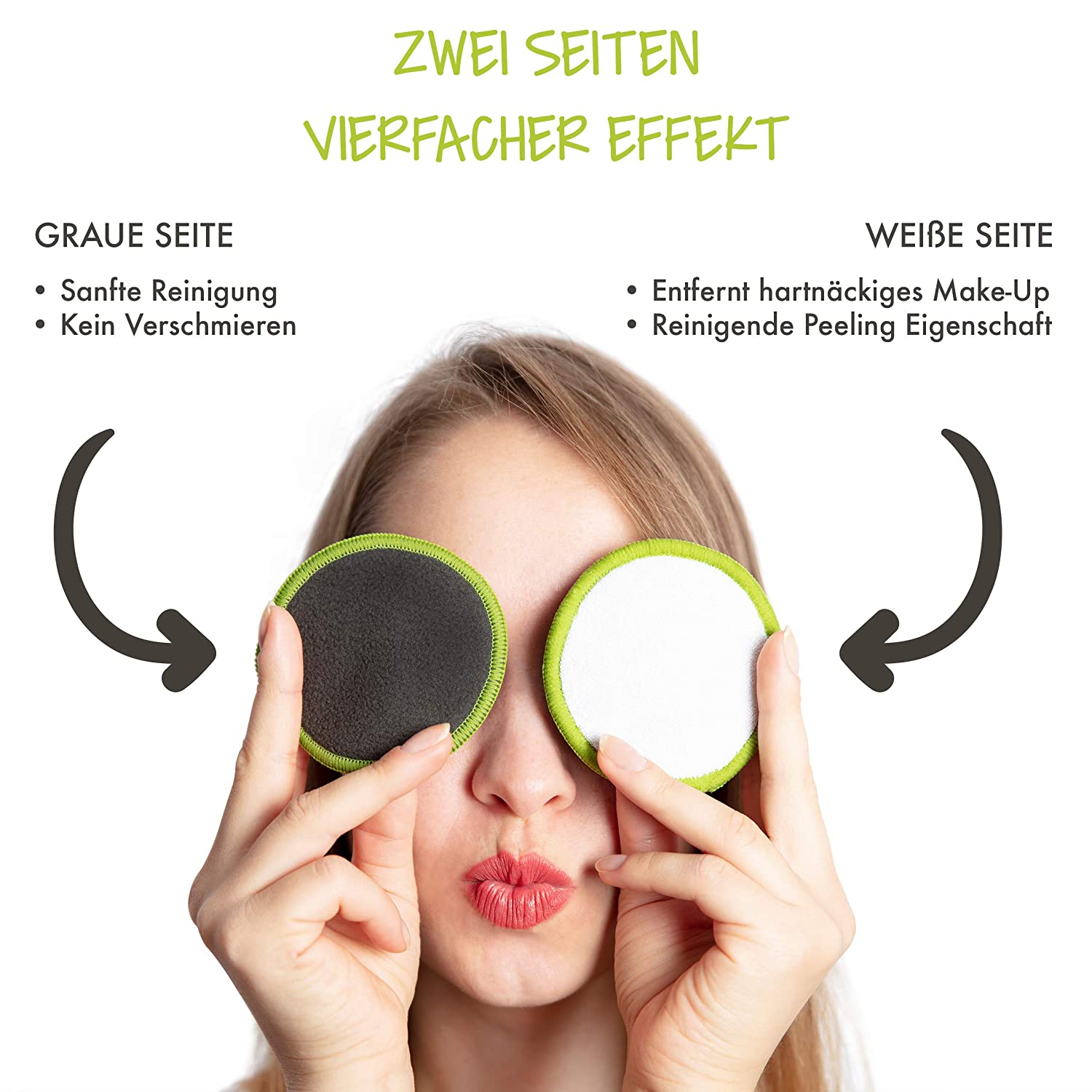 [10er Set] Abschminkpads waschbar inkl. Abschminktuch & Wäschebeutel - Flauschig weiche und wiederverwendbare Wattepads aus feinster Bambus Faser für umweltbewusste Frauen