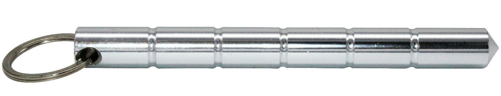 ocona© 2x Kubotan (Doppelpack) zur Selbstverteidigung mit Schlüsselring (Silber Rund + Schwarz Rund)