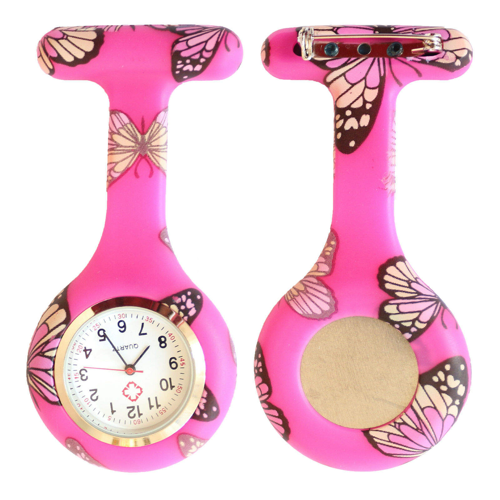 Nurse Watch Schwesternuhr Silikon  Krankenschwesternuhr Pulsuhr Kitteluhr Pflege Muster #27