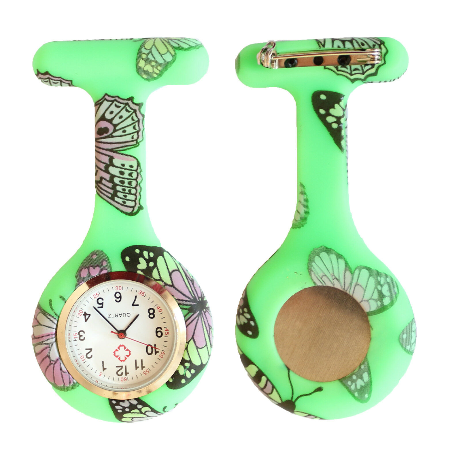 Nurse Watch Schwesternuhr Silikon  Krankenschwesternuhr Pulsuhr Kitteluhr Pflege Muster #26