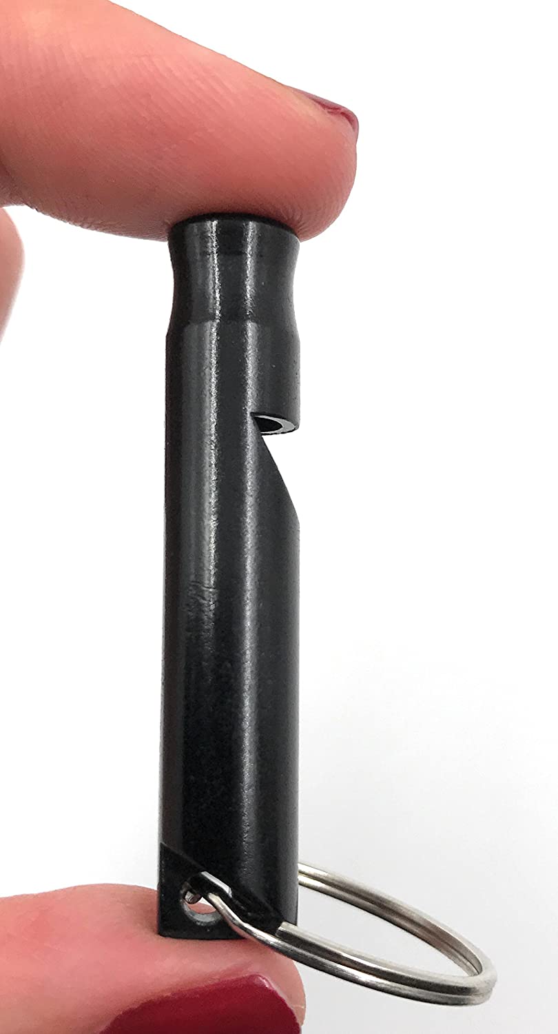 ocona Pfeife, Signalpfeife, Hundepfeife, Schlüsselanhänger, schwarz