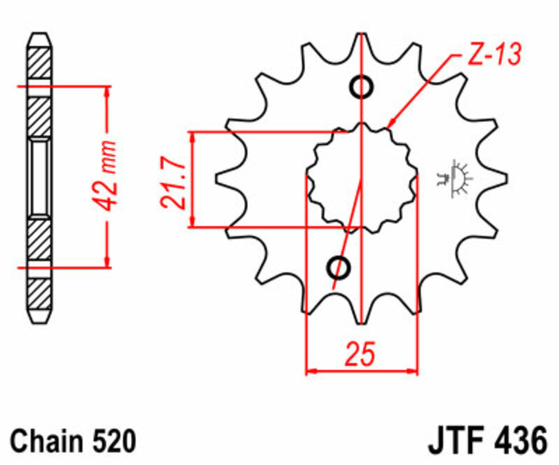 JT SPROCKETS Standard Stahlritzel vorne 436 - 520