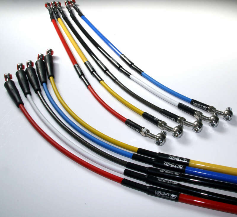 VENHILL Bremsschlauch vorne orangefarben/Anschluss Edelstahl passend für KTM SX65