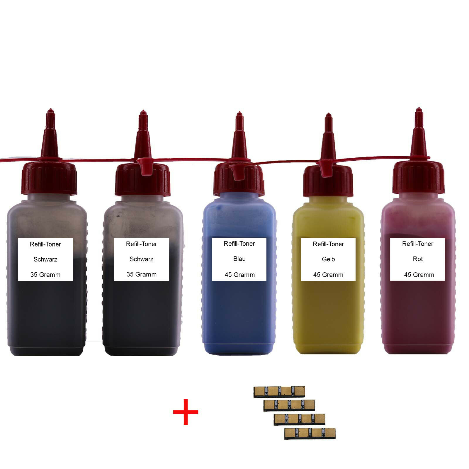 Refill Toner (BYCM) für Samsung CLP-320/CLP-325/CLX-3185 + Chips