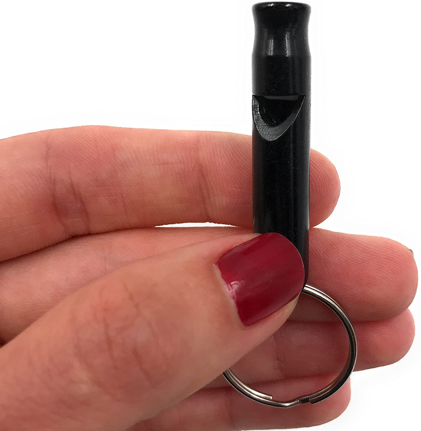 ocona Pfeife, Signalpfeife, Hundepfeife, Schlüsselanhänger, schwarz