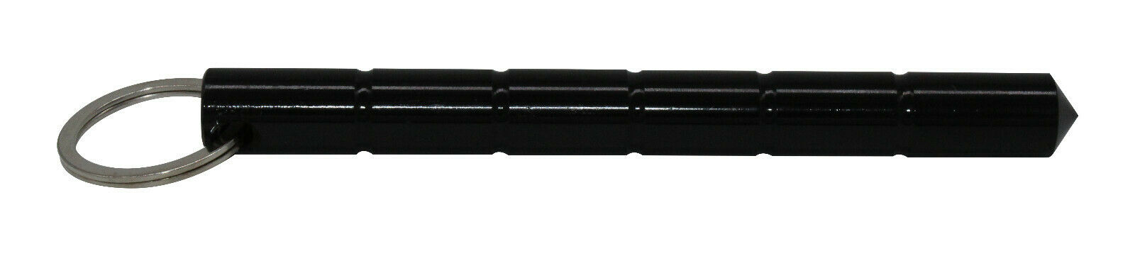 ocona© 2x Kubotan (Doppelpack) zur Selbstverteidigung mit Schlüsselring (Silber Spitz + Schwarz Rund)