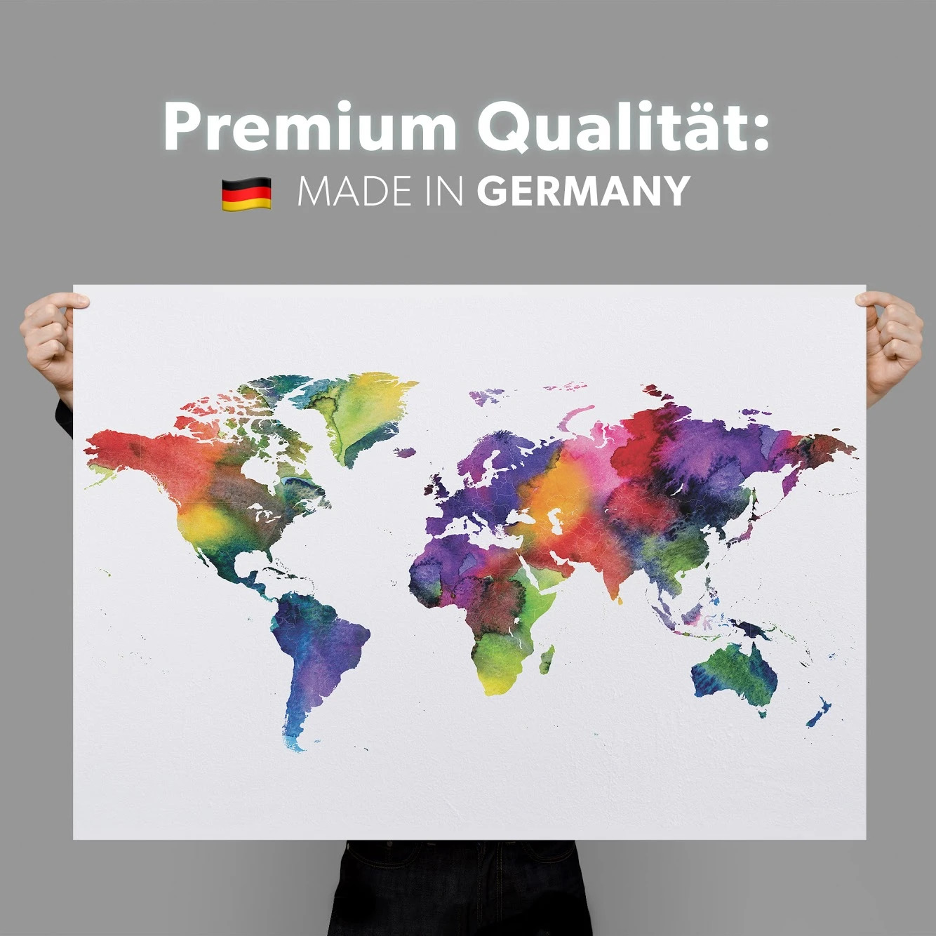 Golden Posters Weltkarte Design - Bunt (105 x 70cm)