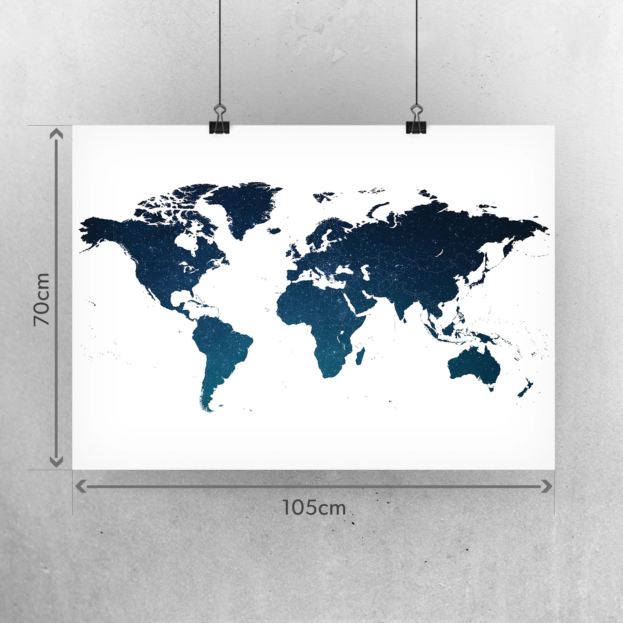 Golden Posters Weltkarte Design – Galaxy (105 x 70 cm)