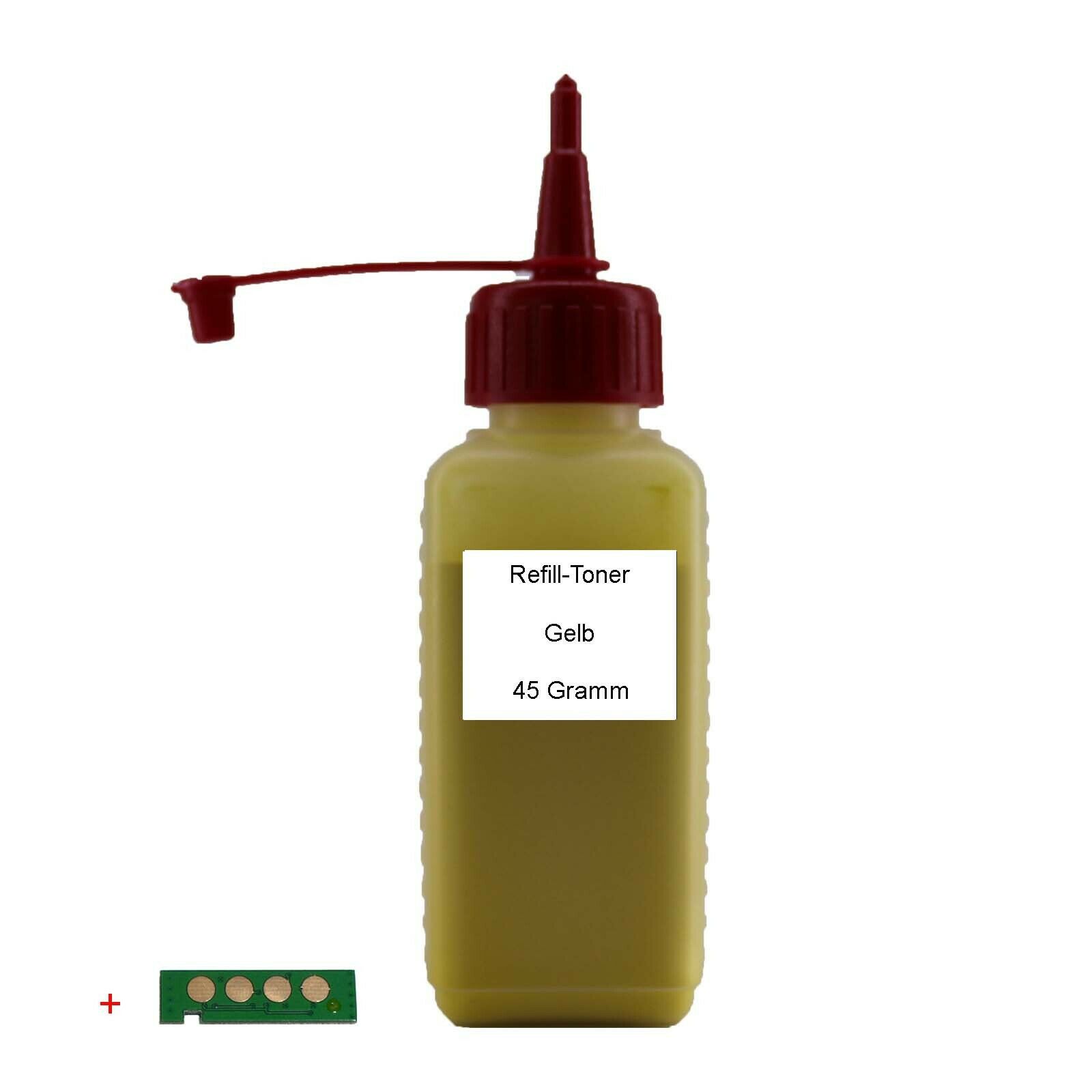 Refill Toner + Chip für Samsung CLT-406S xPress C410 C460 Gelb