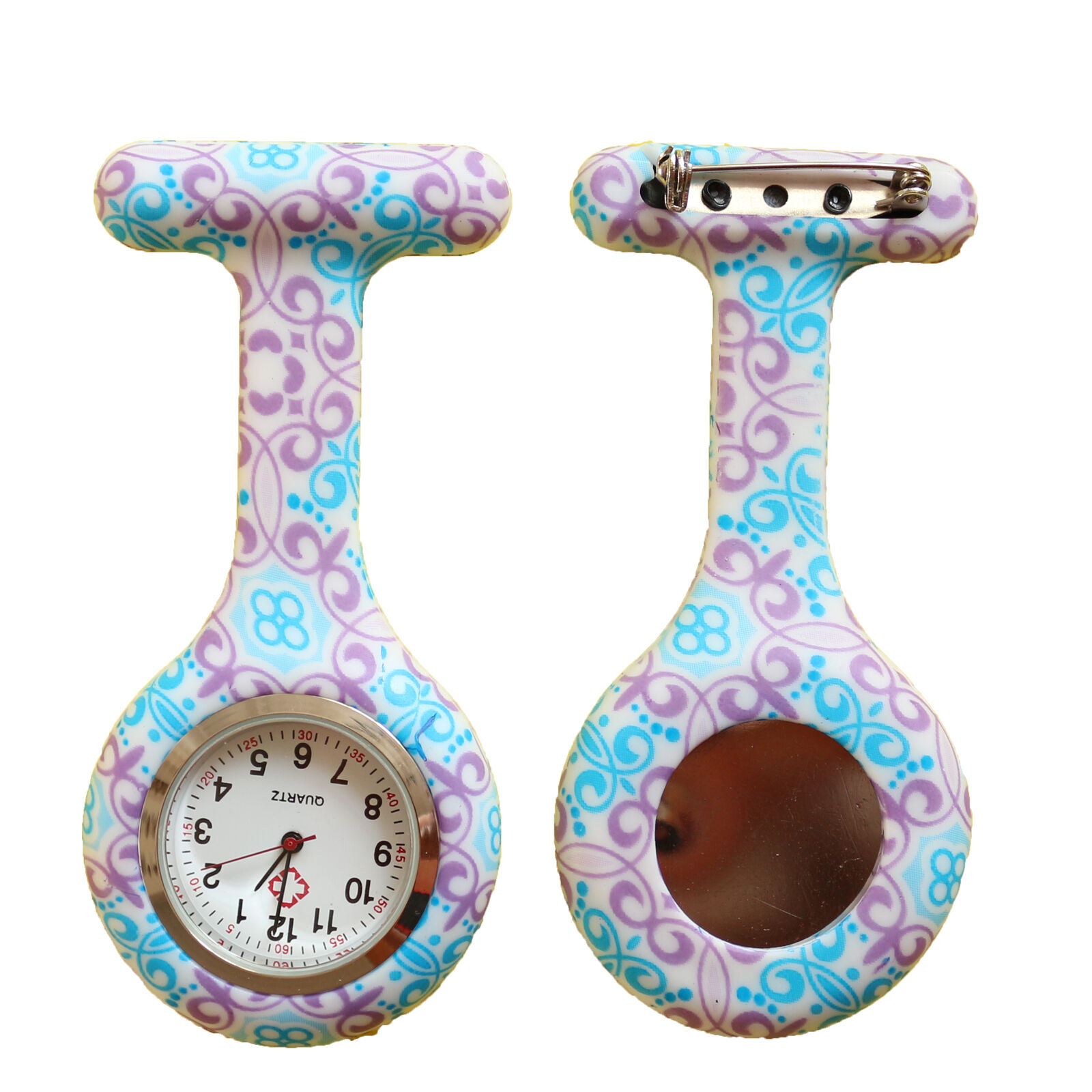 Nurse Watch Schwesternuhr Silikon  Krankenschwesternuhr Pulsuhr Kitteluhr Pflege Muster #12