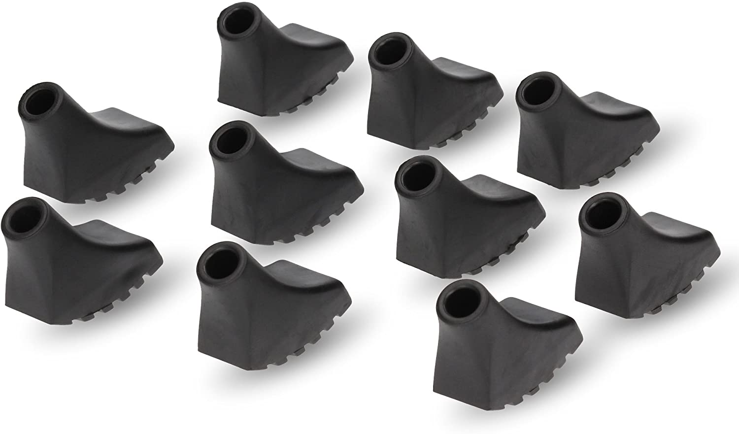 10 Nordic Walking Pads für Asphalt, Stein oder Gelände von Nordicberry – 5 Paar Gummipuffer passend für alle gängigen Nordic Walking-Stöcke