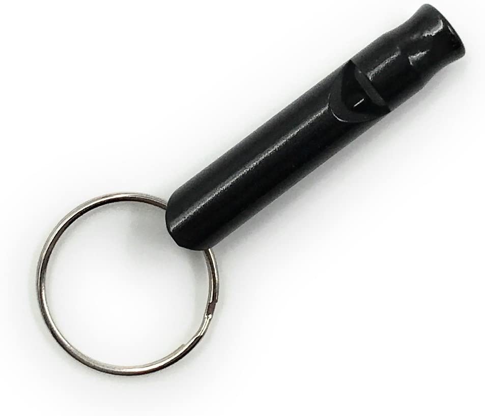 ocona Pfeife, Signalpfeife, Hundepfeife, Schlüsselanhänger, schwarz