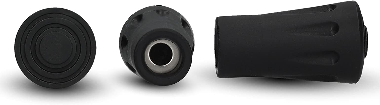 Nordicberry 12 Nordic Walking Pads für Asphalt, Stein oder Gelände 6 Paar Gummipuffer passend für alle gängigen Nordic Walking-Stöcke