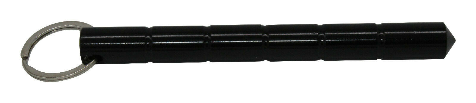 ocona© 2x Kubotan (Doppelpack) zur Selbstverteidigung mit Schlüsselring (Silber Rund + Schwarz Rund)