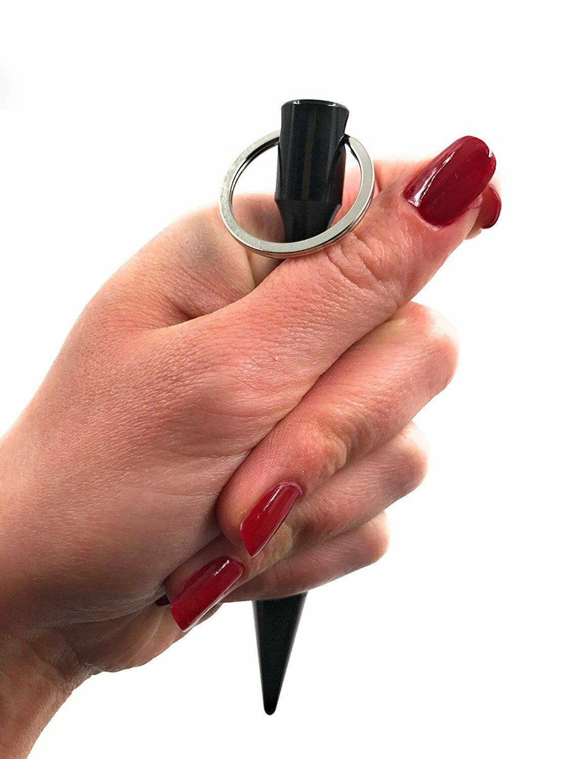 ocona 2x Kubotan (Doppelpack) zur Selbstverteidigung mit Schlüsselring (2 x Silber Rund)