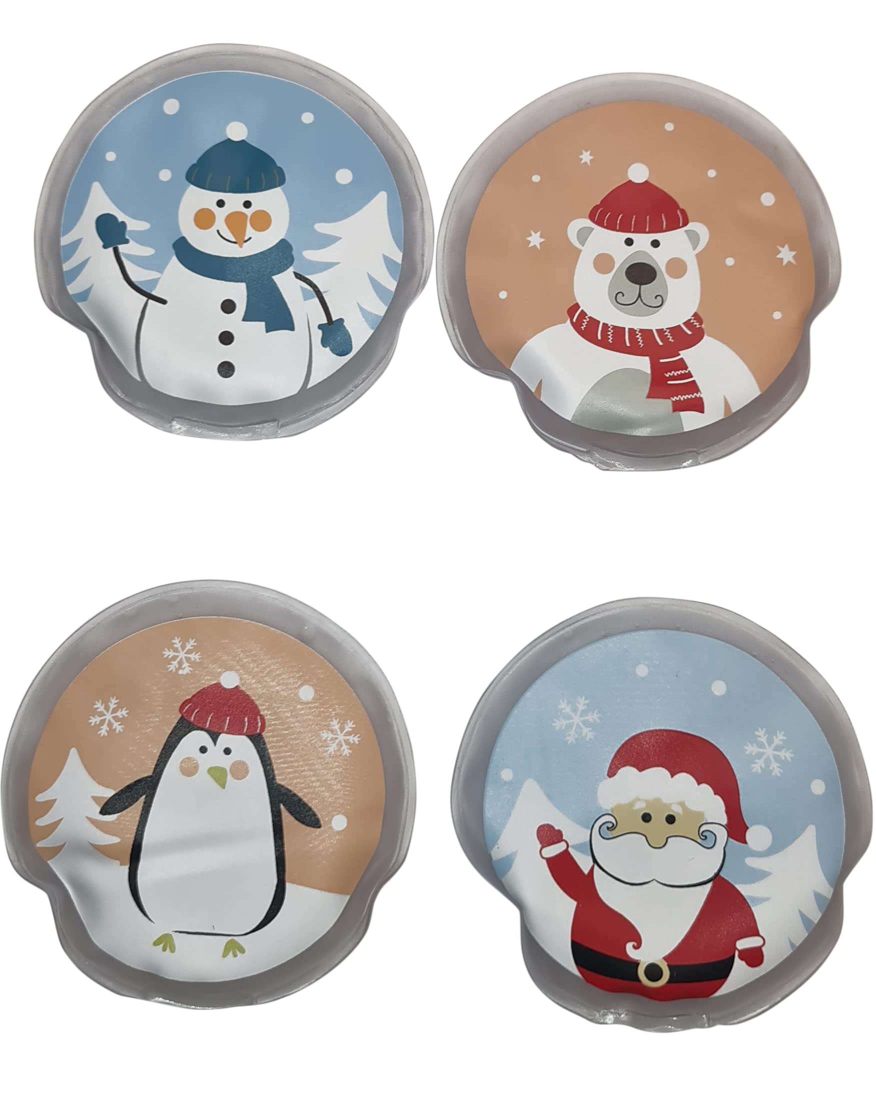 ocona Handwärmer Taschenwärmer Handtaschenwärmer Wärmeknickkissen Heizpad wiederverwendbar 4er Set (XMAS 2)