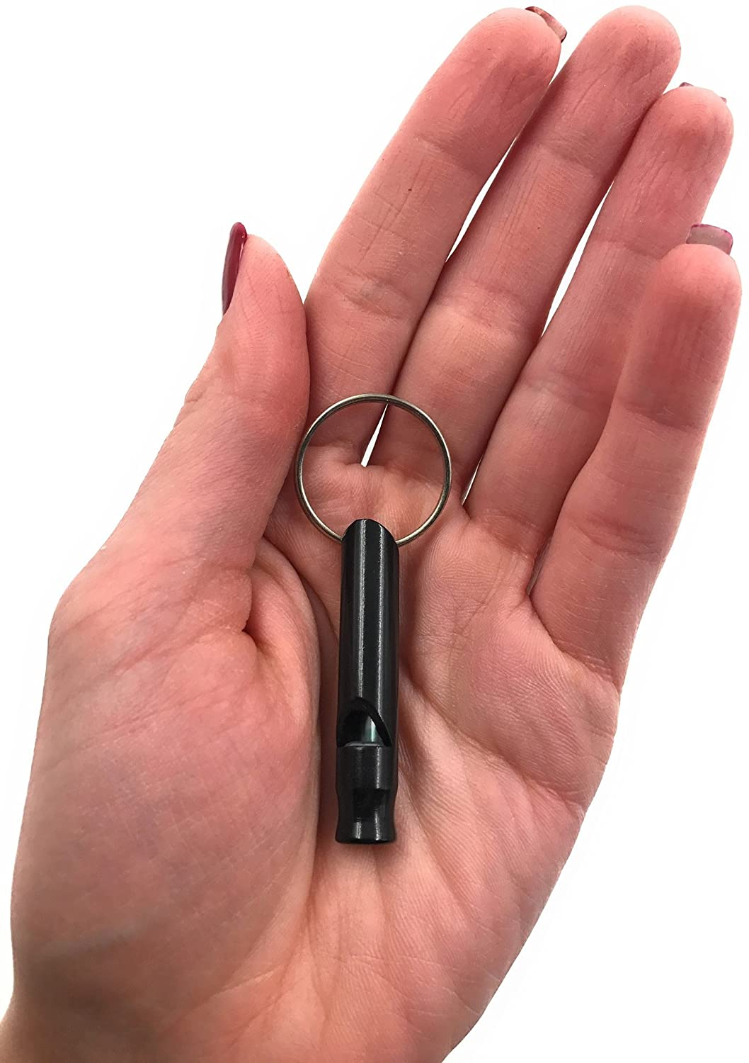 ocona Pfeife, Signalpfeife, Hundepfeife, Schlüsselanhänger, schwarz