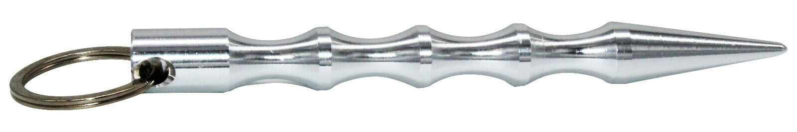 ocona© 2x Kubotan (Doppelpack) zur Selbstverteidigung mit Schlüsselring (Schwarz Spitz + Silber Spitz)