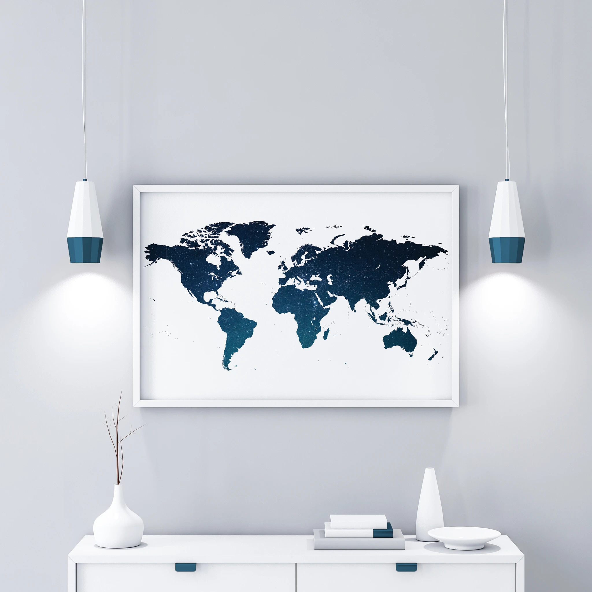 Golden Posters Weltkarte Design – Galaxy (105 x 70 cm)