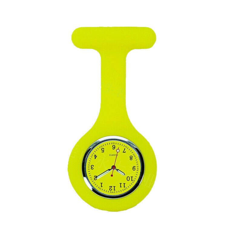 Nurse Watch Schwesternuhr Silikon Krankenschwesternuhr Pulsuhr Kitteluhr Pflege Gelb ganzfarbig #8