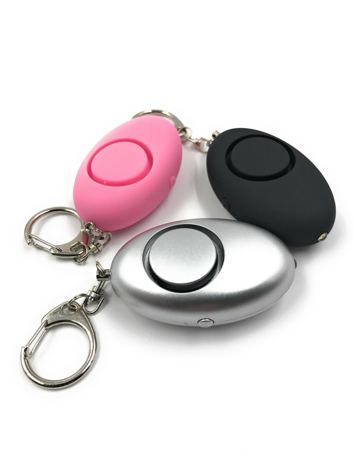2x ocona© Taschenalarm zur Selbstverteidigung mit integrierter LED-Lampe, 140dB Pink Ei