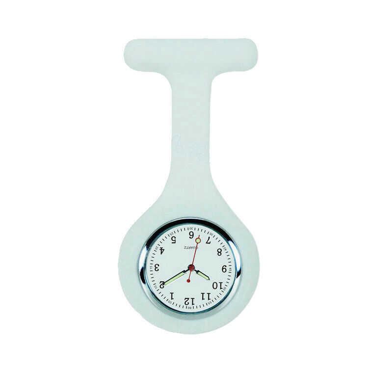 Nurse Watch Schwesternuhr Silikon Krankenschwesternuhr Pulsuhr Kitteluhr Pflege Weiß ganzfarbig #1