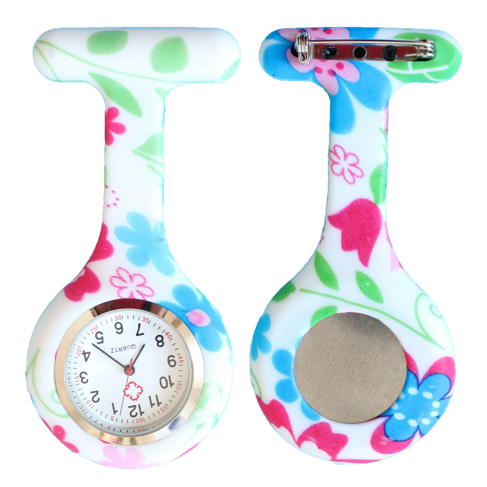 Nurse Watch Schwesternuhr Silikon  Krankenschwesternuhr Pulsuhr Kitteluhr Pflege Muster #23