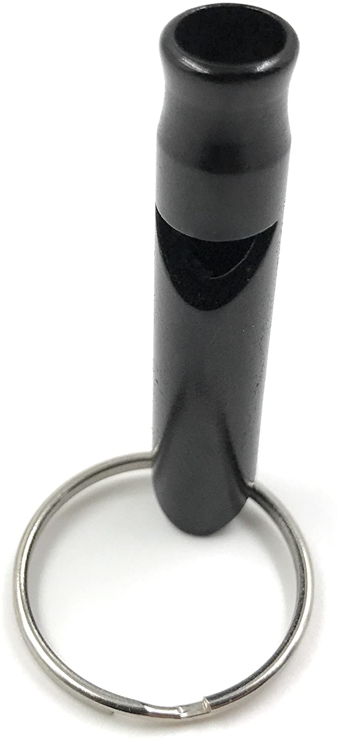 ocona Pfeife, Signalpfeife, Hundepfeife, Schlüsselanhänger, schwarz