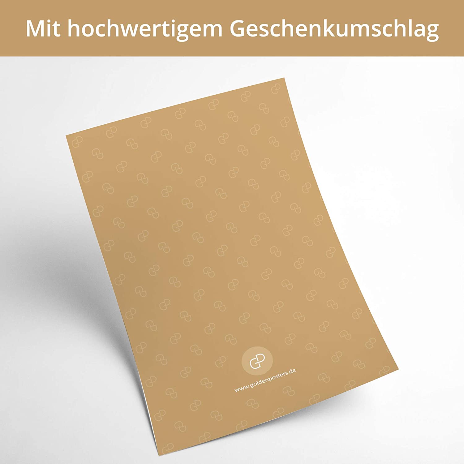 Golden Posters 4er Bilder Set Poster hochwertig süße Motive mit Tieren - REH, Bär, Hase, Fuchs - Bunt (Din A4)